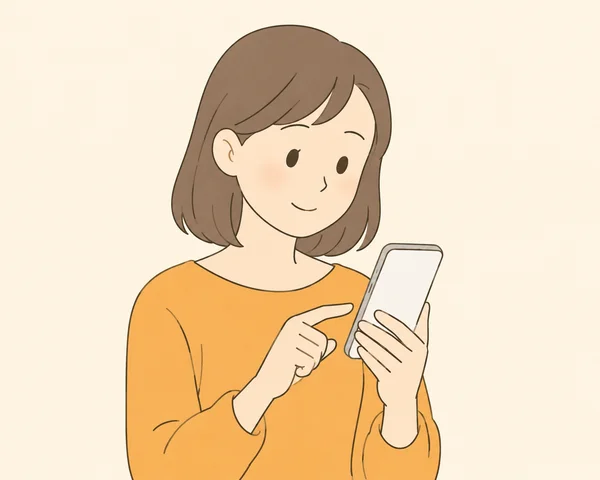 スマートフォンで申し込みを入力する保護者
